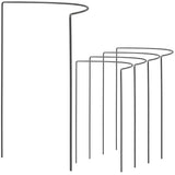 Pflanzenstütze Staudenstütze halbrund Grau - Ø 38 cm - 70 cm hoch aus 4mm kunststoffummantelten Draht - Für den Garten - Metall - Buschstütze - Staudenstütze - Pflanzbogen Staudenhalter Rankhilfe Pflanzenring