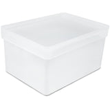 Ordnungsbox mit Deckel - stapelbar - DINA4-Format - 18 cm hoch - 36,5x26x18 cm - 15 Liter - Ordnungskorb Schubladenorganizer Organizerbox Ordnungssystem Kunststoff Aufbewahrung Schrank Bad