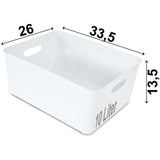 Ordnungsbox - 33x26x13cm - 10 Liter - DINA4 - Rattanoptik Schubladenorganizer Ordnungskorb Schublade - Organizerbox Ordnungssystem Kunststoff Aufbewahrung Bad Korb Schrank Schreibtisch