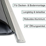 Alu Kederschiene - 1,2 Meter - Kederleiste - Neigung 45° - Ø10mm (passend für 7-9mm Keder) - Aluminium Kederprofil Leiste für Wohnwagen Wohnmobil Vorzelt Sonnensegel Schürzenleiste Vorzeltschiene