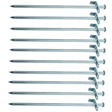 10 Stück Stahl Felsnagel 30 cm - rundes Profil Ø9mm -  Hering Zelthering harter Boden Zeltnagel Zeltpflock Erdspieß Camping Zubehör Outdoor Set