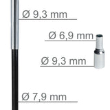 Fiberglas Zeltstange Ø 7,9 mm - 400 cm aus 7 Segmenten - mit Gummizug und Einfädelhilfe Zeltgestänge Zeltstangen - Ersatzstangen für Zelte | Kürzbar - Biegeradius 60 cm
