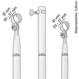 Aluminium Zeltstange Verandastange - mit 2x Klemmen - teleskopierbar 210-290cm - Ø28/25mm | 3 Teile - leicht stabil Ersatz Gestänge Zelt Vorzelt Camping Teleskopstange Dachauflagestange