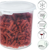 Runde Vorratsdosen Set 1800ml - Ø15x15 cm Gefrierdose Frischhaltedose Mikrowellengeeignet Spülmaschinengeeignet Lebensmittelecht - transparent mit weißem Deckel