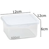 Kleine Vorratsdosen Set 600ml - 12x12x6 cm - quadratisch - Lebensmittelbox Gefrierdose Frischhaltedose Mikrowellengeeignet Spülmaschinengeeignet - transparent mit weißem Deckel