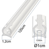 Alu Kederschiene - 1,2 Meter - Kederleiste - Ø9mm (passend für 6-8mm Keder) - Aluminium Befestigungsleiste für Wohnwagen Wohnmobil Reisemobil - Vorzeltschiene