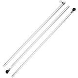 Aluminium Zeltstange Verandastange - mit 2x Klemmen - teleskopierbar 210-290cm - Ø28/25mm | 3 Teile - leicht stabil Ersatz Gestänge Zelt Vorzelt Camping Teleskopstange Dachauflagestange