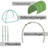 Fiberglas Zeltstange Ø 9,6 mm - 550 cm aus 9 Segmenten - mit Gummizug und Einfädelhilfe Zeltgestänge Zeltstangen - Ersatzstangen für Zelte - Kürzbar - Biegeradius 120cm