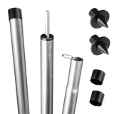 Stahl Aufstellstange Zeltstange - mit Spitze - Teleskopstange 170-260 cm - Ø22-19mm | Tarpstange - Sonnensegel