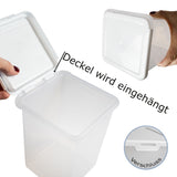 Große Vorratsdosen Set 4100ml - 23x20x12 cm - transparent mit weißem Deckel - Gefrierdose Frischhaltedose Mikrowellengeeignet Spülmaschinengeeignet Lebensmittelecht